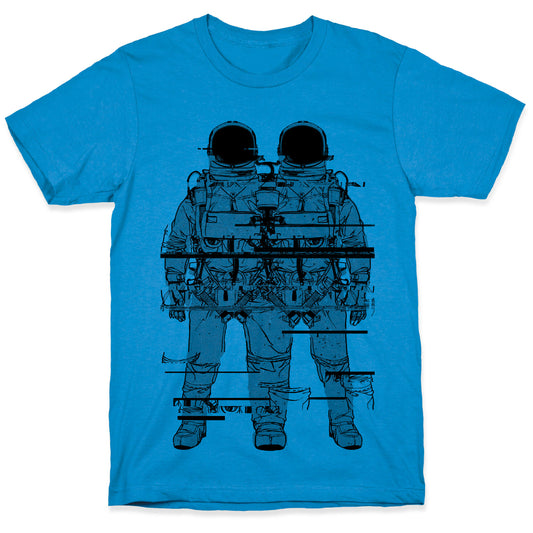 Twin Astronaut Glitch T-Shirt