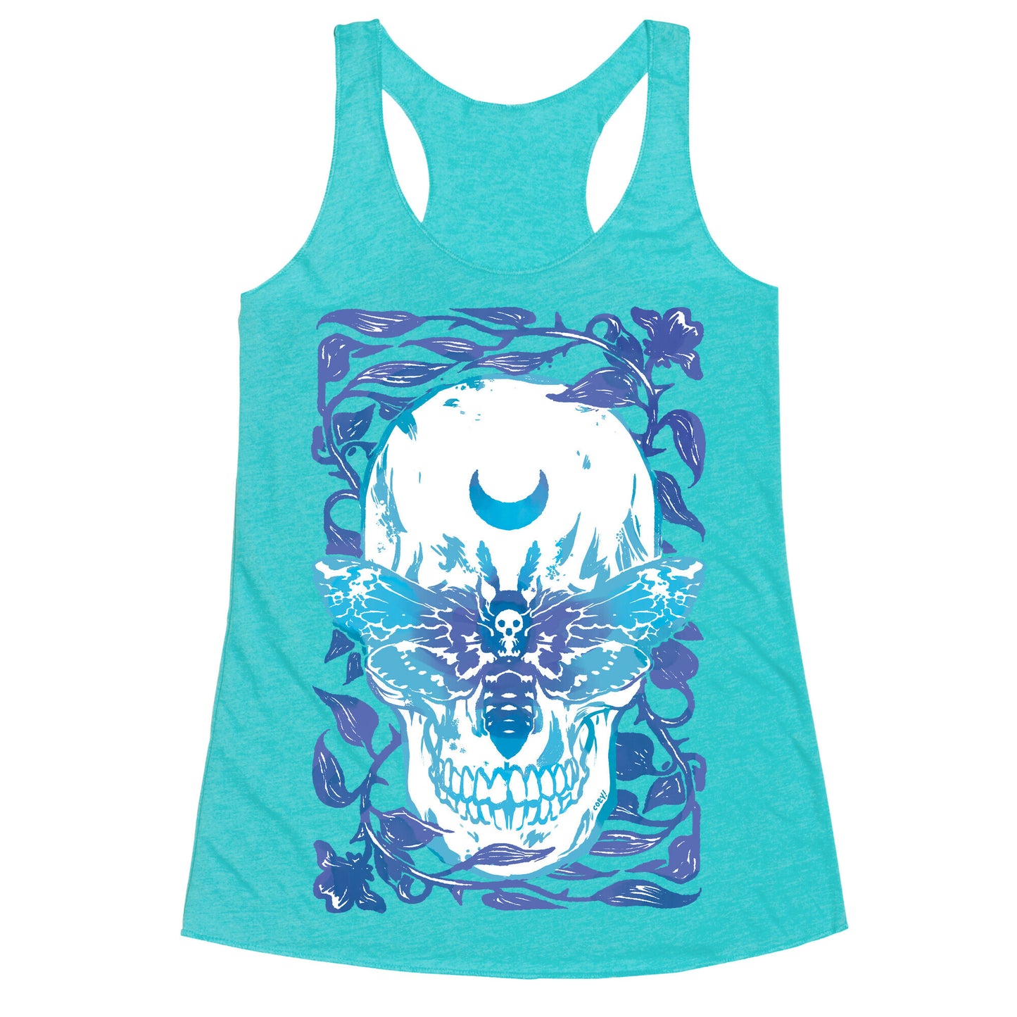 Skull Moth Racerback Tank