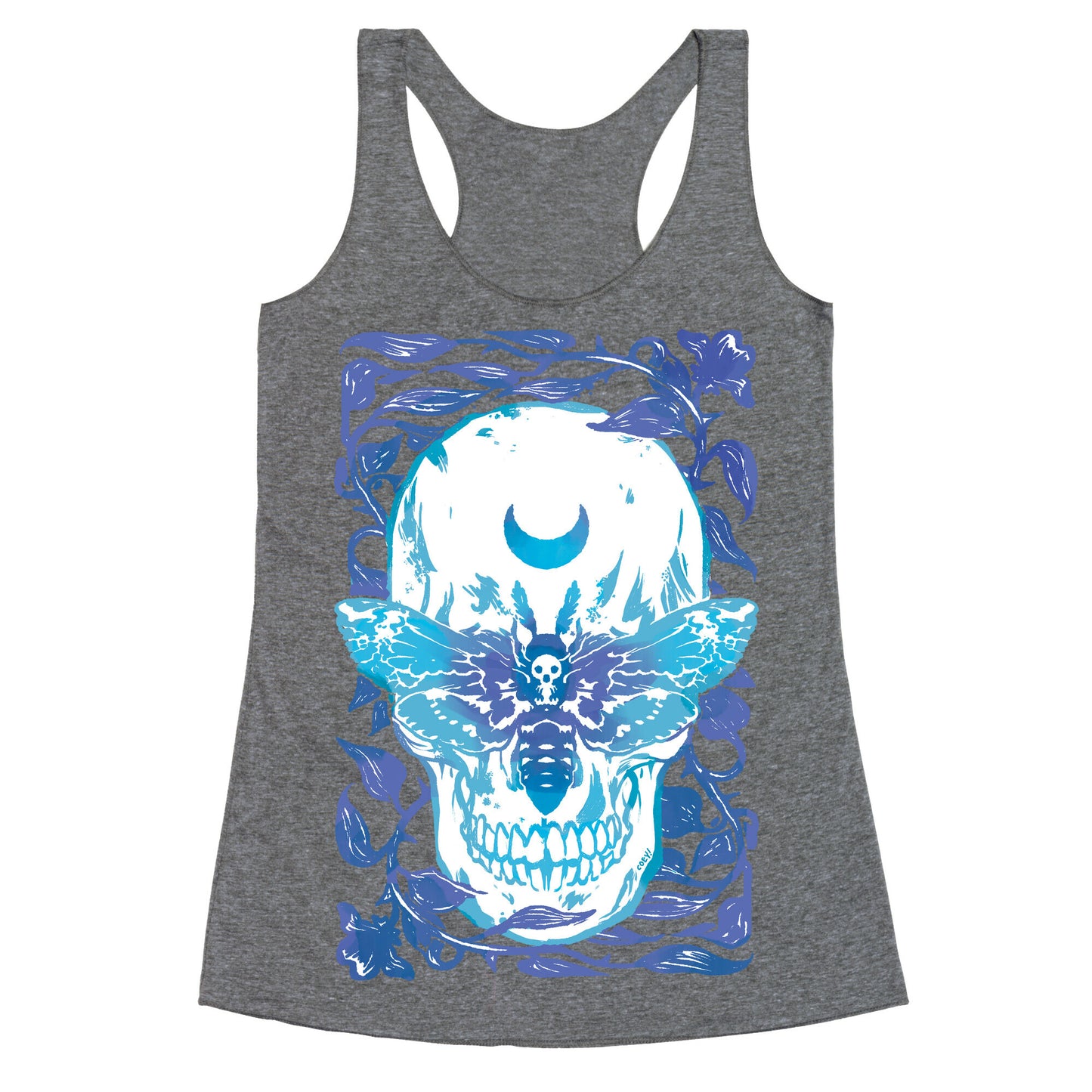 Skull Moth Racerback Tank