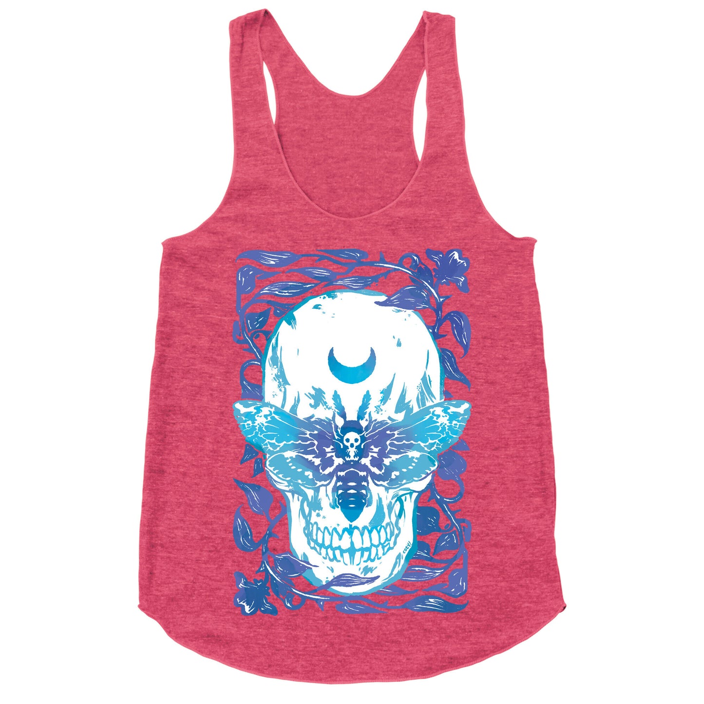 Skull Moth Racerback Tank