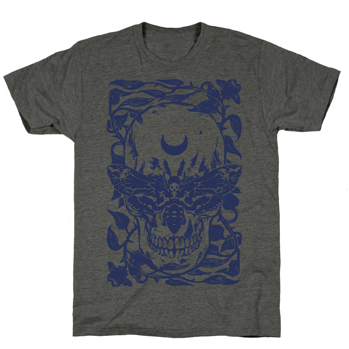 Skull Moth Unisex Triblend Tee