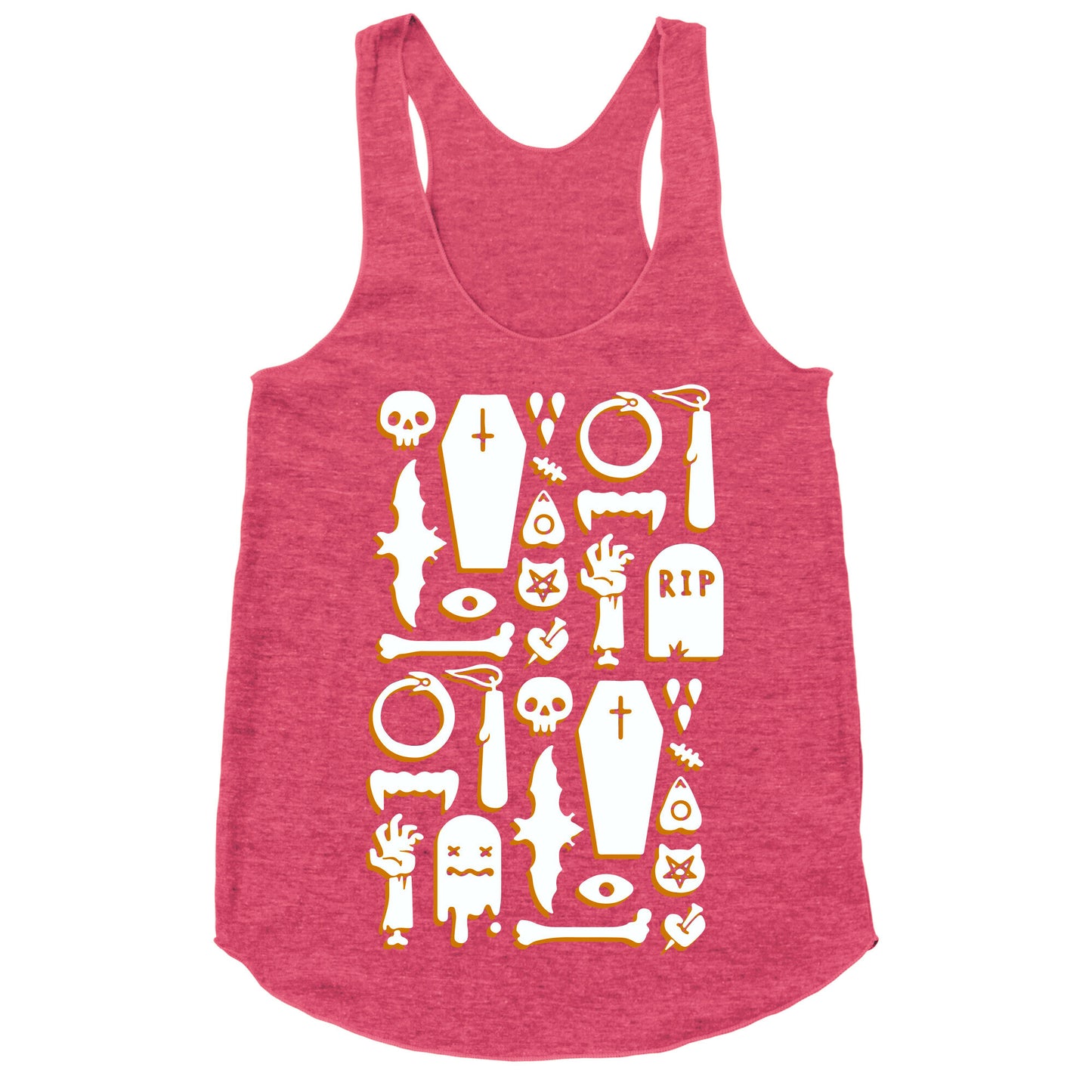 Simple Halloween Pattern Racerback Tank