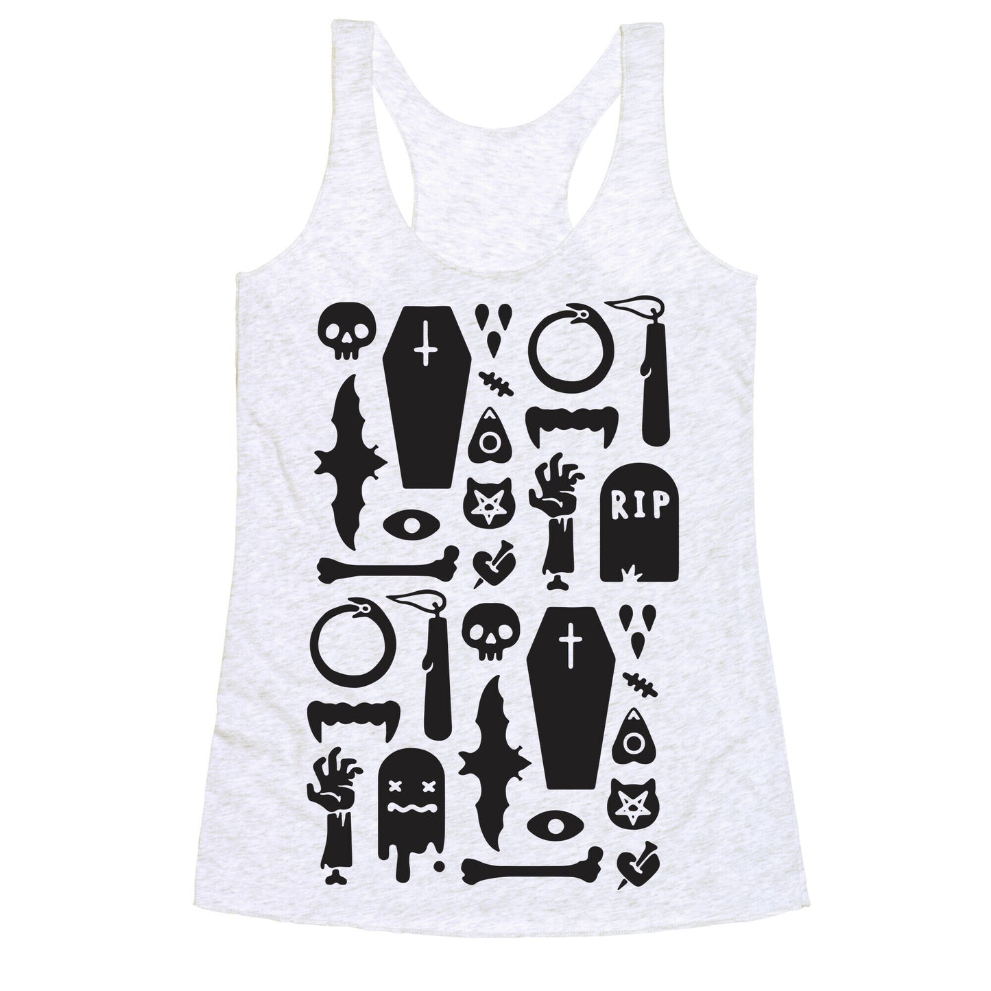 Simple Halloween Pattern Racerback Tank