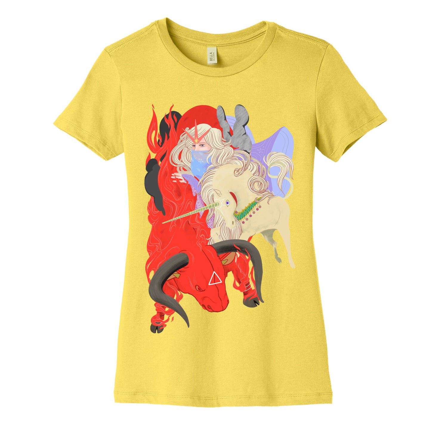 The Last Unicorn and the Red Bull Women's Cotton Tee