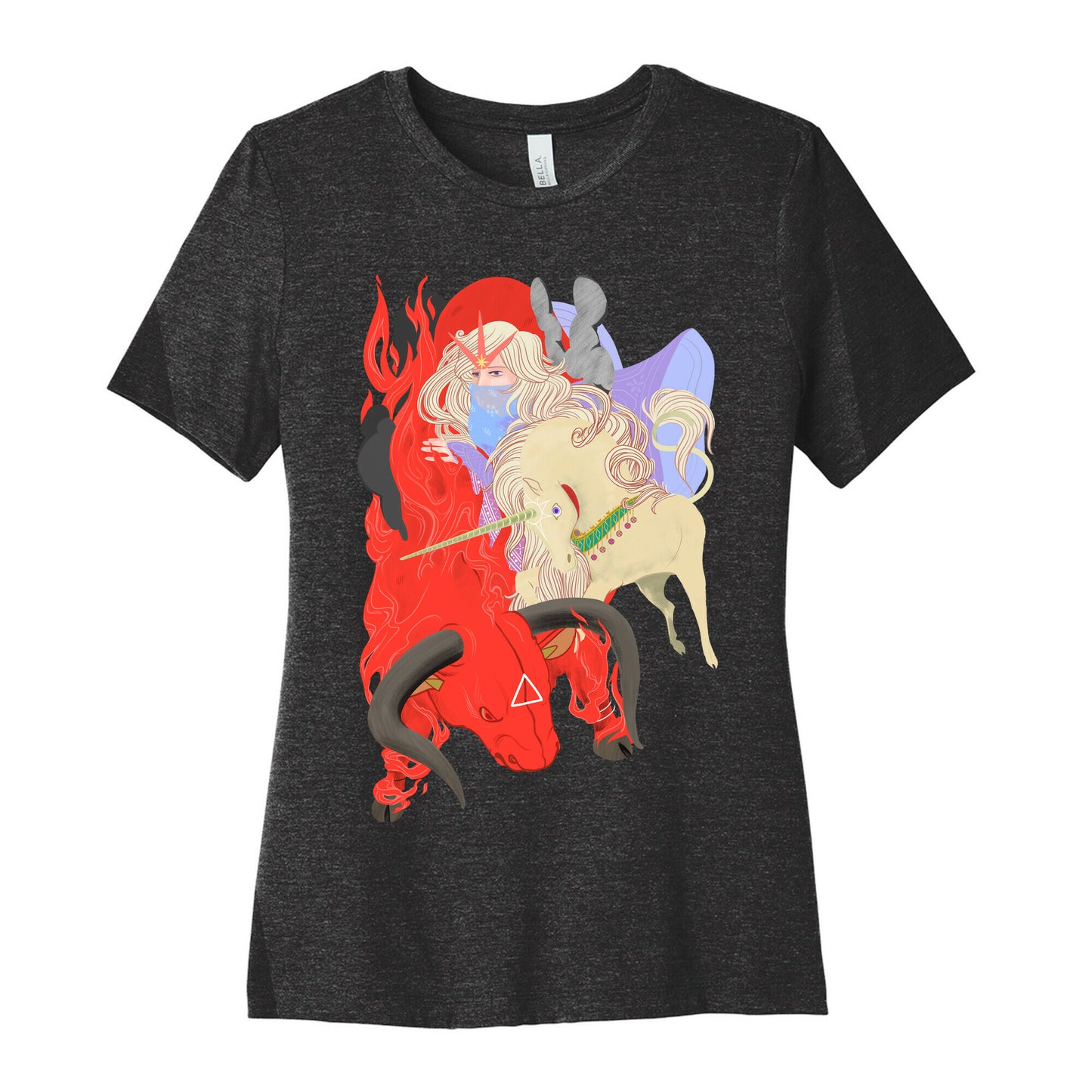 The Last Unicorn and the Red Bull Women's Cotton Tee