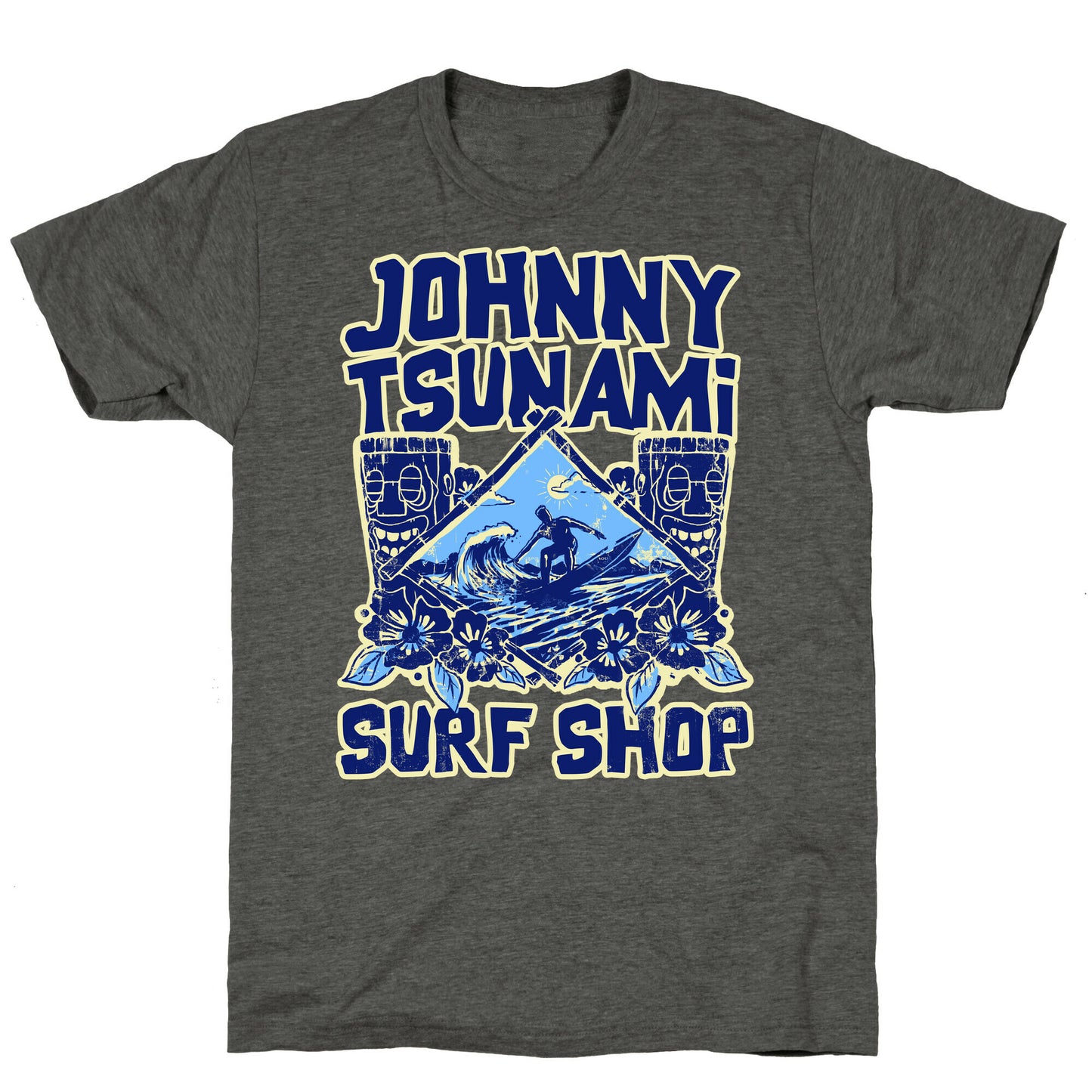 Johnny Tsunami Surf Shop Unisex Triblend Tee