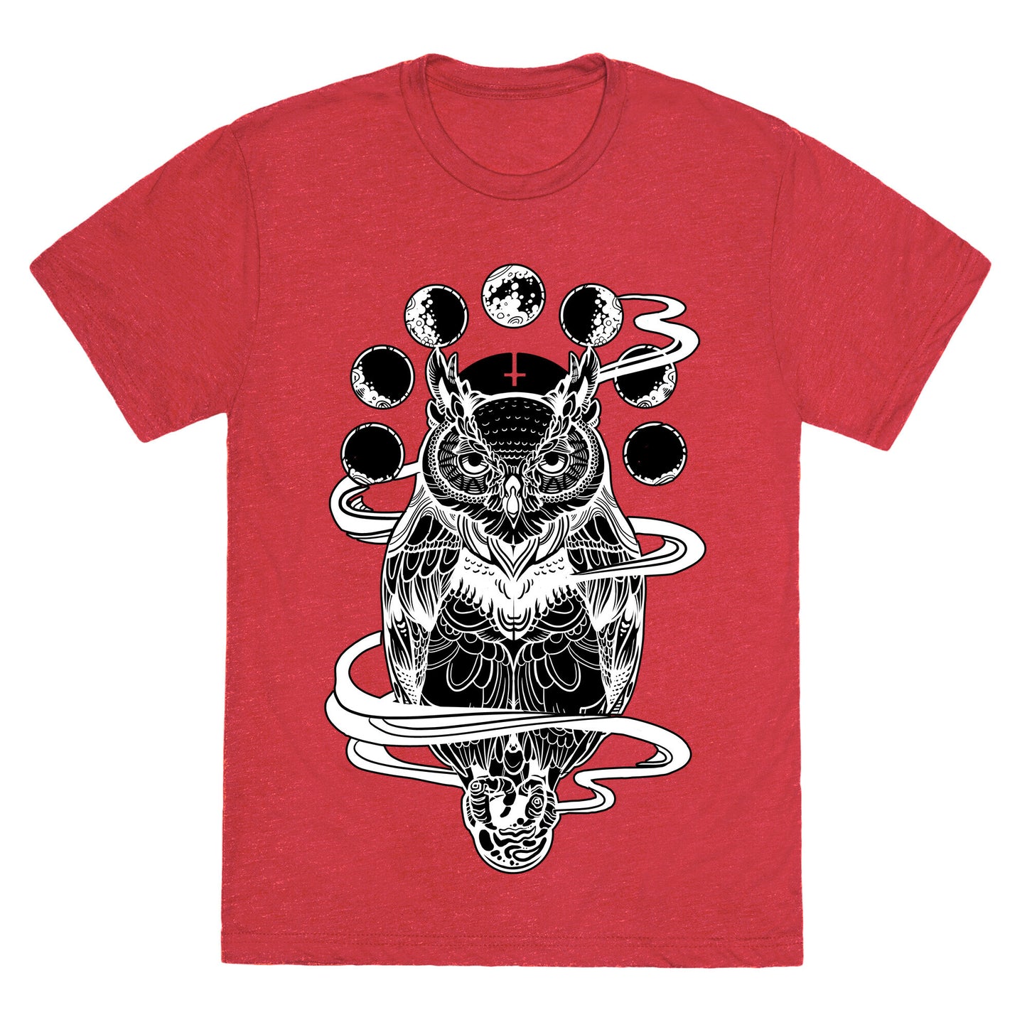 Witch's Owl Under the Phases of the Moon Unisex Triblend Tee