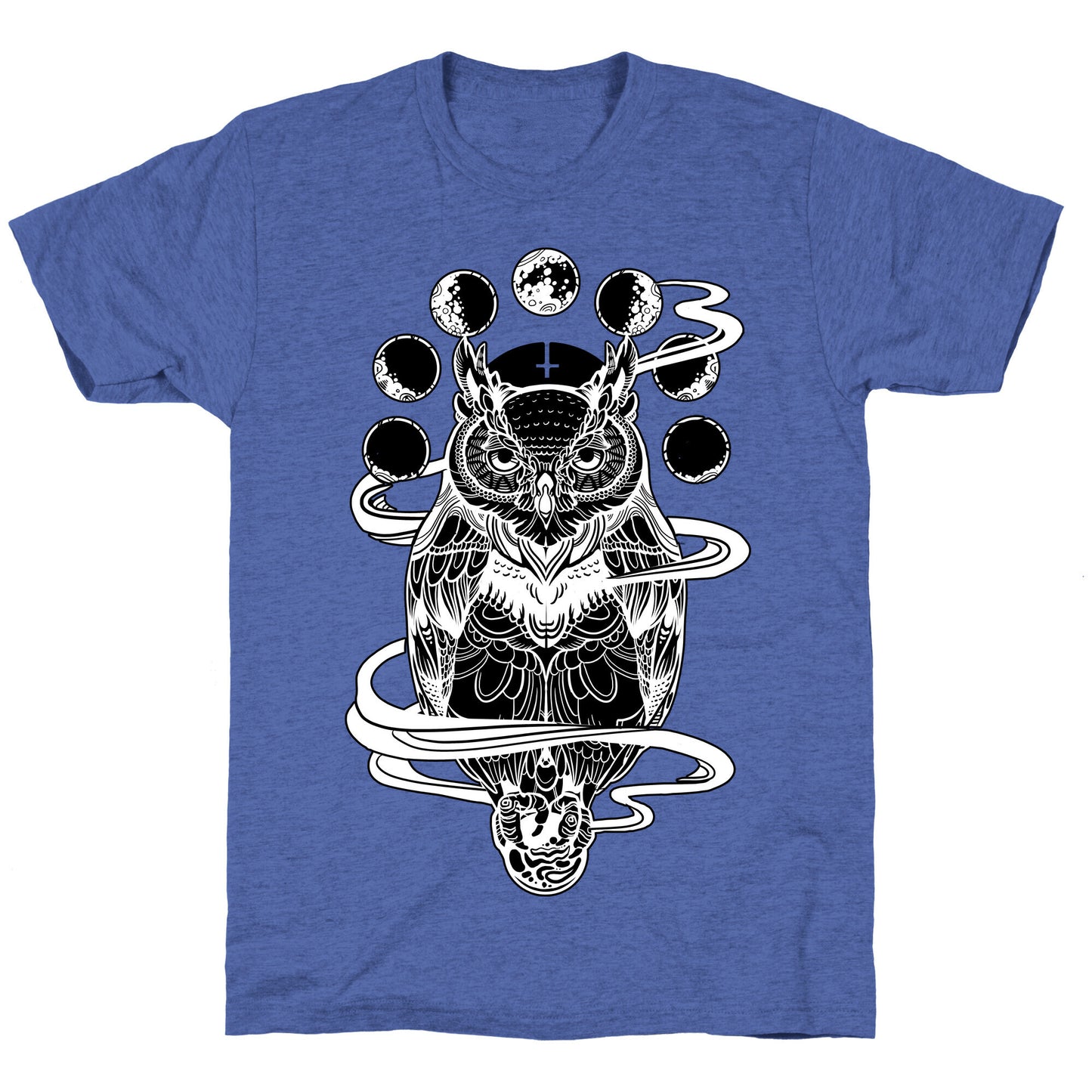 Witch's Owl Under the Phases of the Moon Unisex Triblend Tee