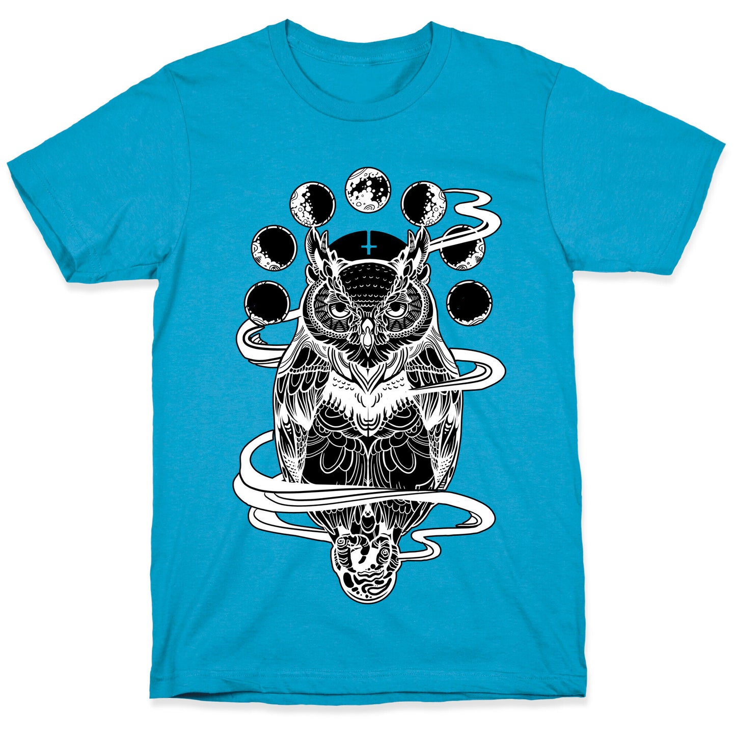 Witch's Owl Under the Phases of the Moon Unisex Triblend Tee