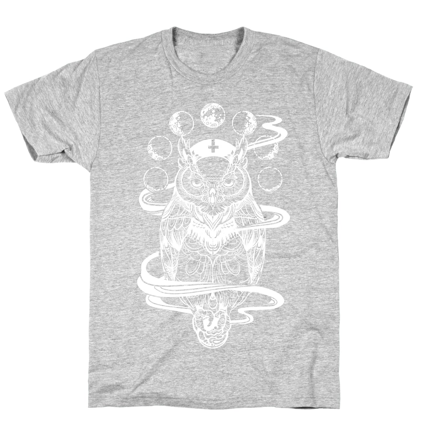 Witch's Owl Under the Phases of the Moon T-Shirt