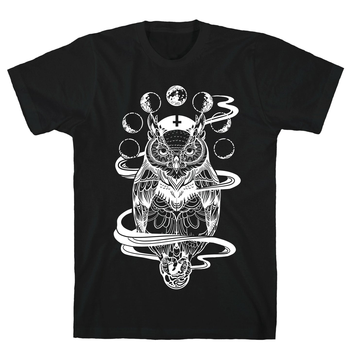 Witch's Owl Under the Phases of the Moon T-Shirt