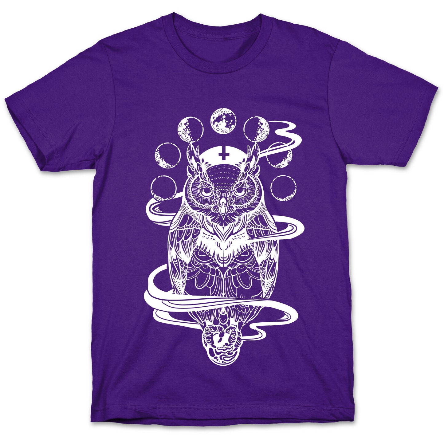 Witch's Owl Under the Phases of the Moon T-Shirt