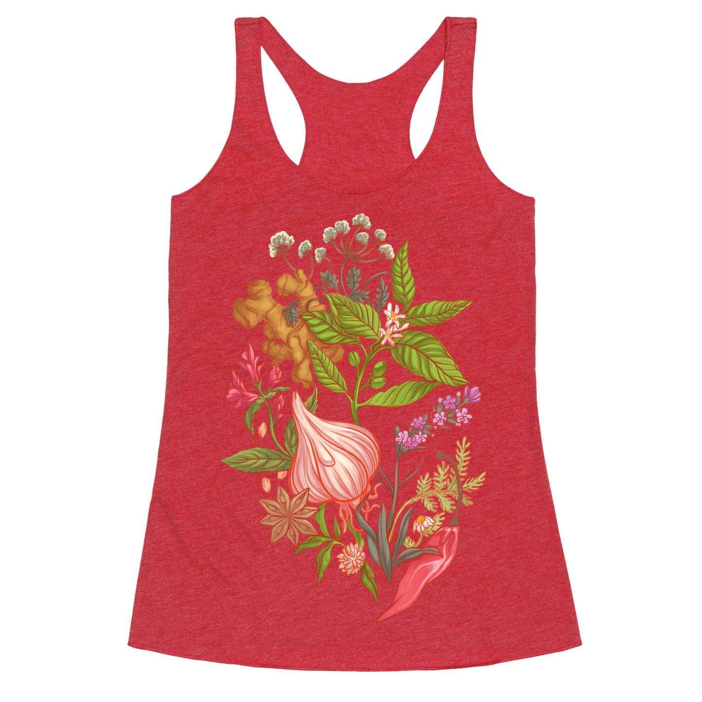 Chef's Botanical Herbs and Spices Racerback Tank