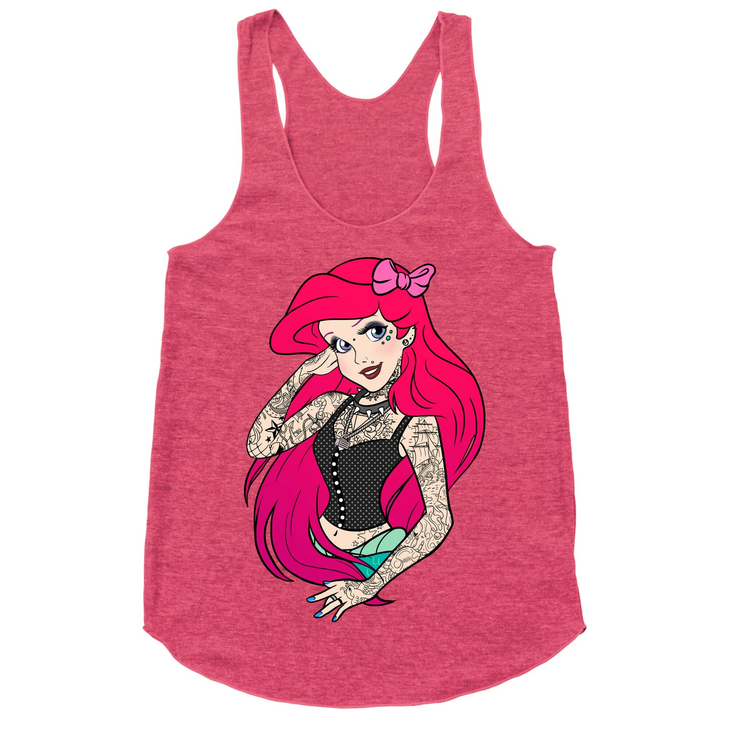 Punk Mermaid Princess Racerback Tank