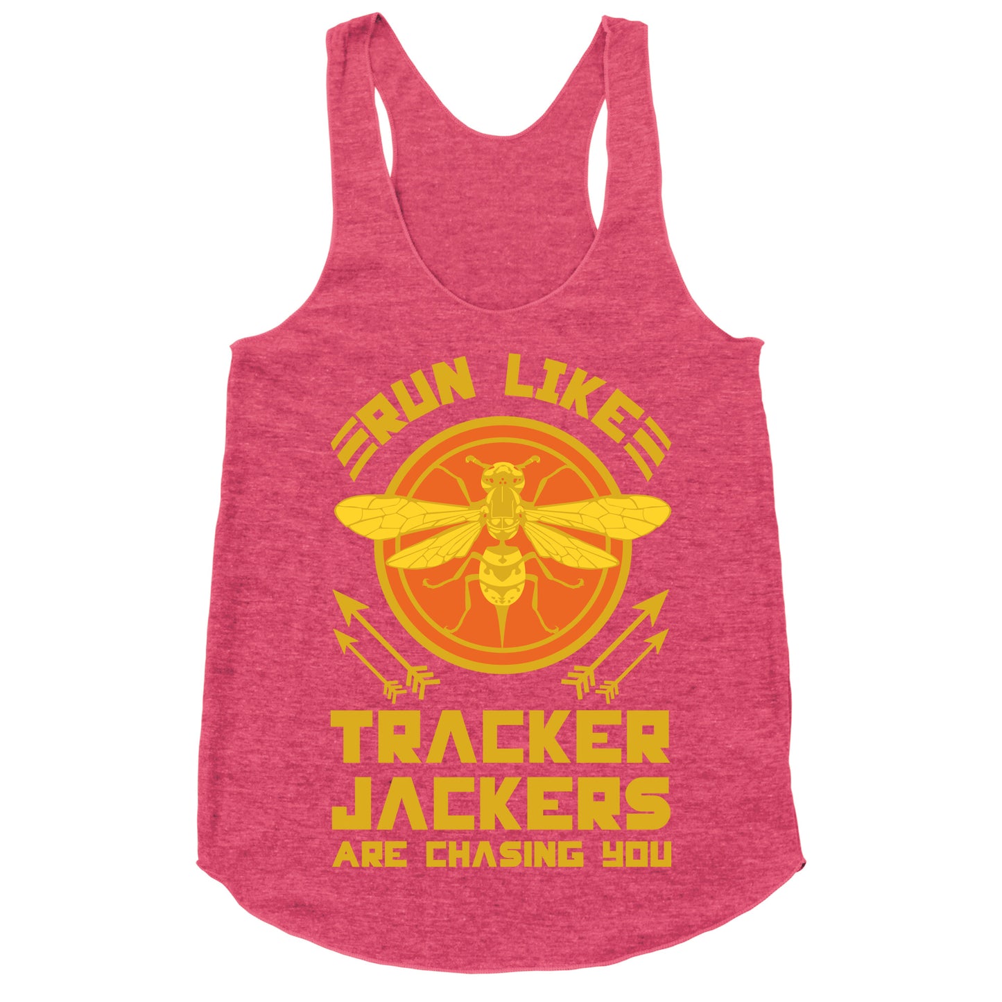 Run Like Tracker Jackers Are Chasing You Racerback Tank