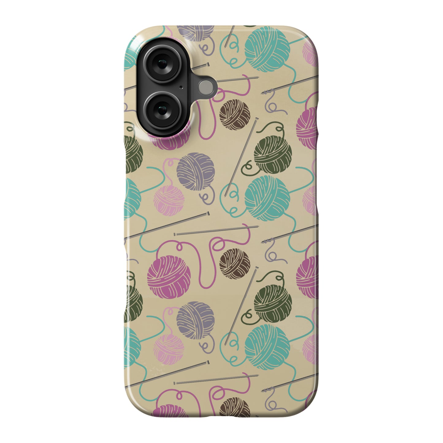 Yarn Balls and Knitting Needles Phone Case