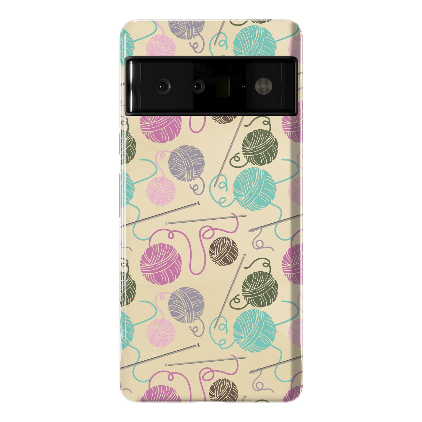 Yarn Balls and Knitting Needles Phone Case