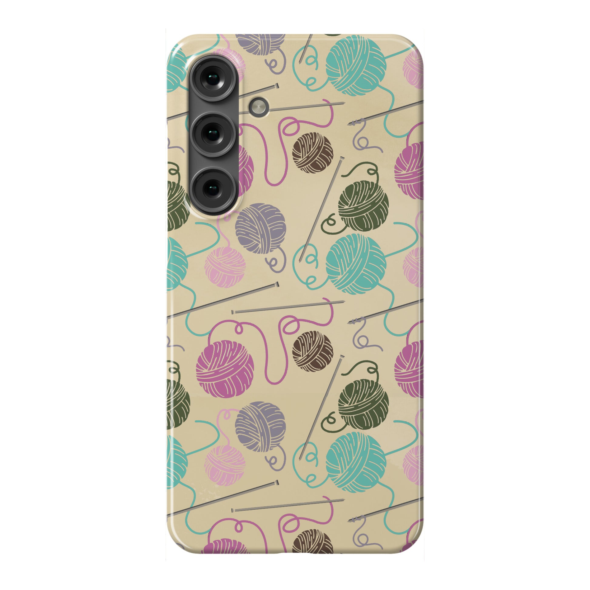 Yarn Balls and Knitting Needles Phone Case