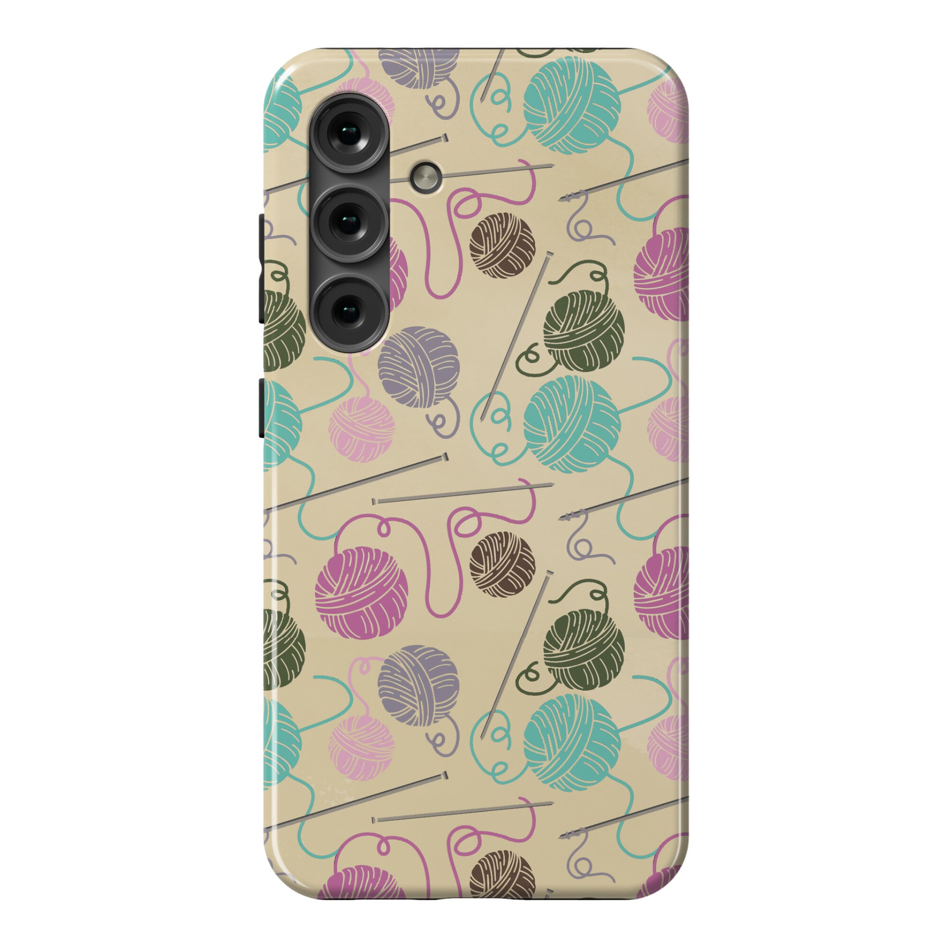 Yarn Balls and Knitting Needles Phone Case