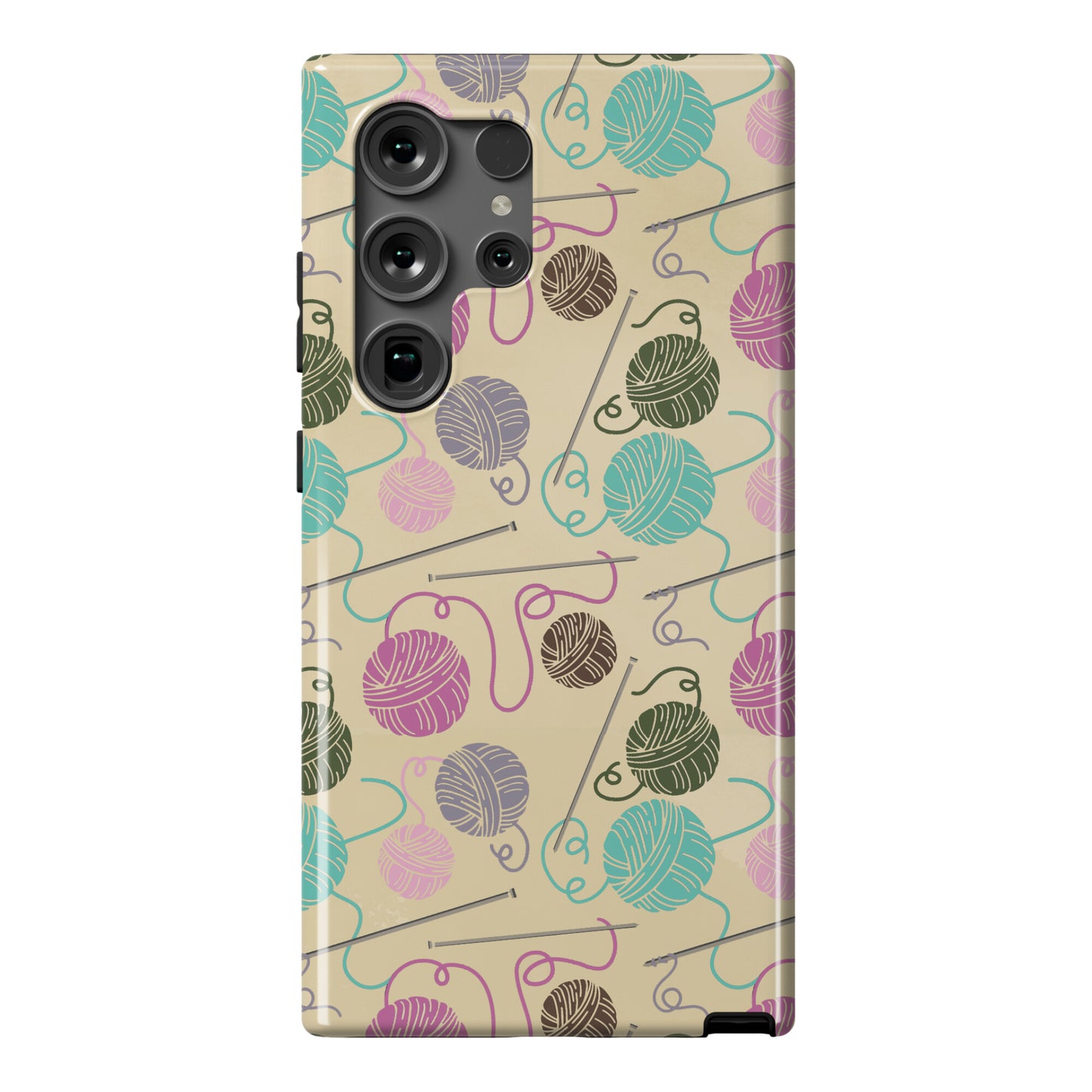 Yarn Balls and Knitting Needles Phone Case