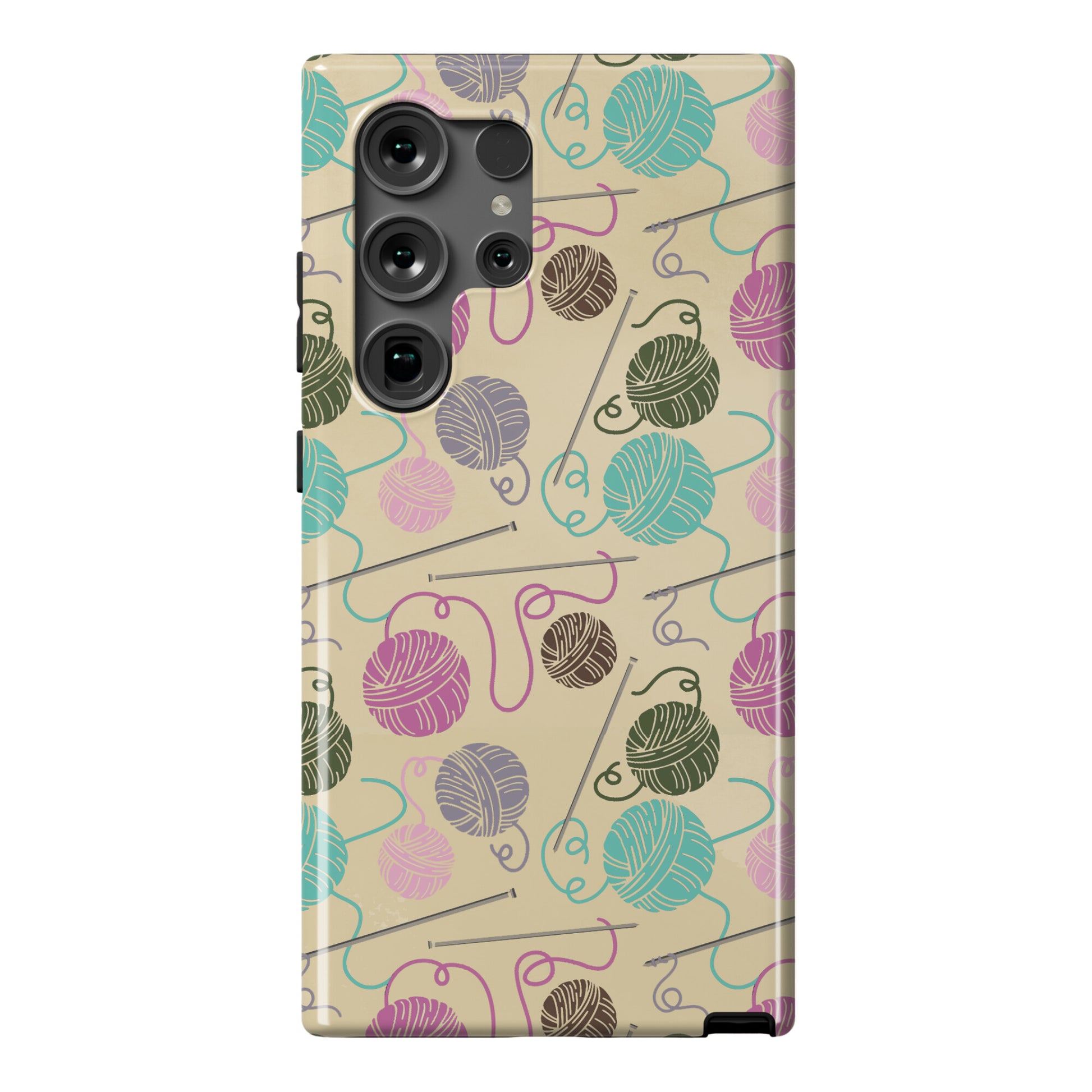 Yarn Balls and Knitting Needles Phone Case