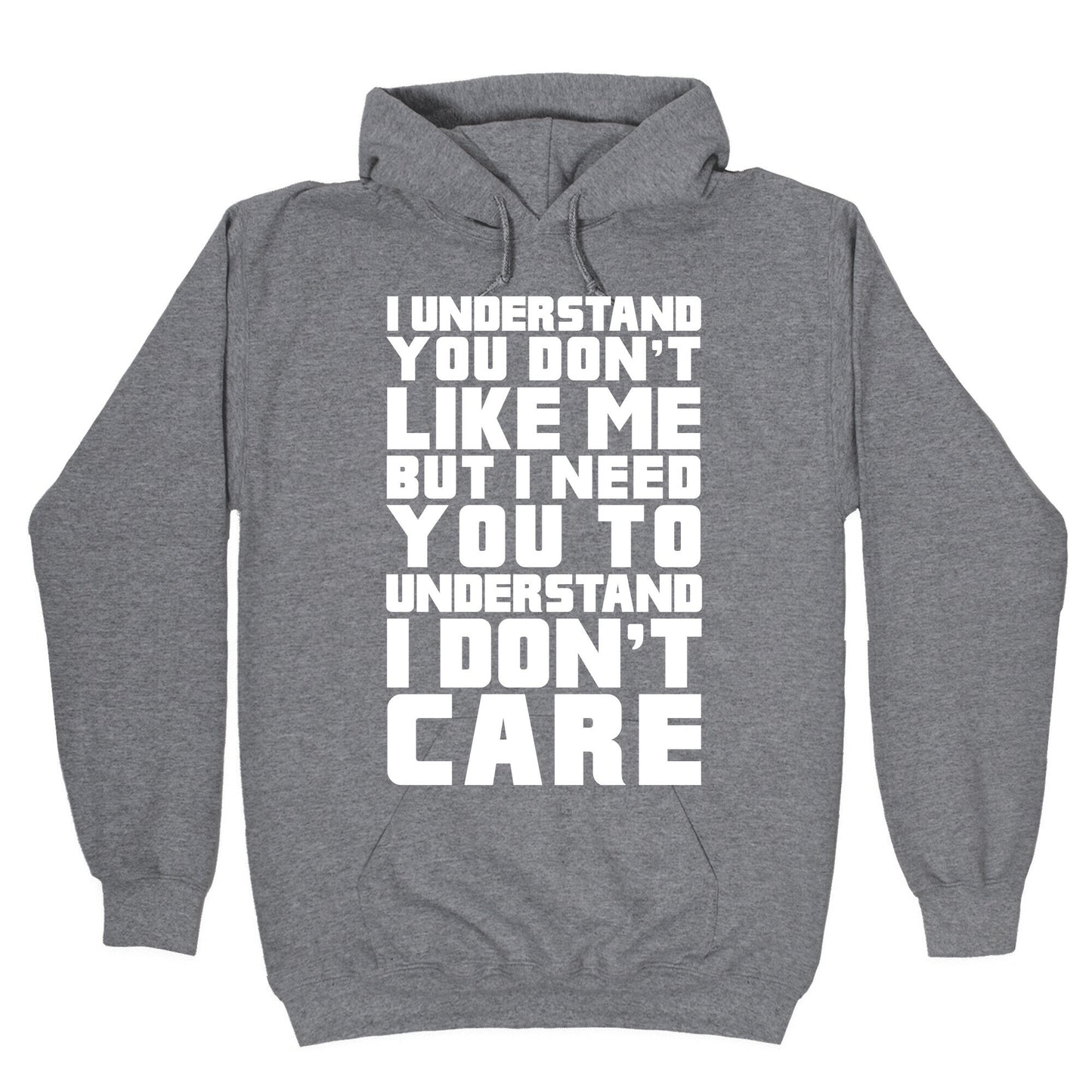 I Understand You Don't Like Me But I Need You To Understand I Don't Care Hoodie