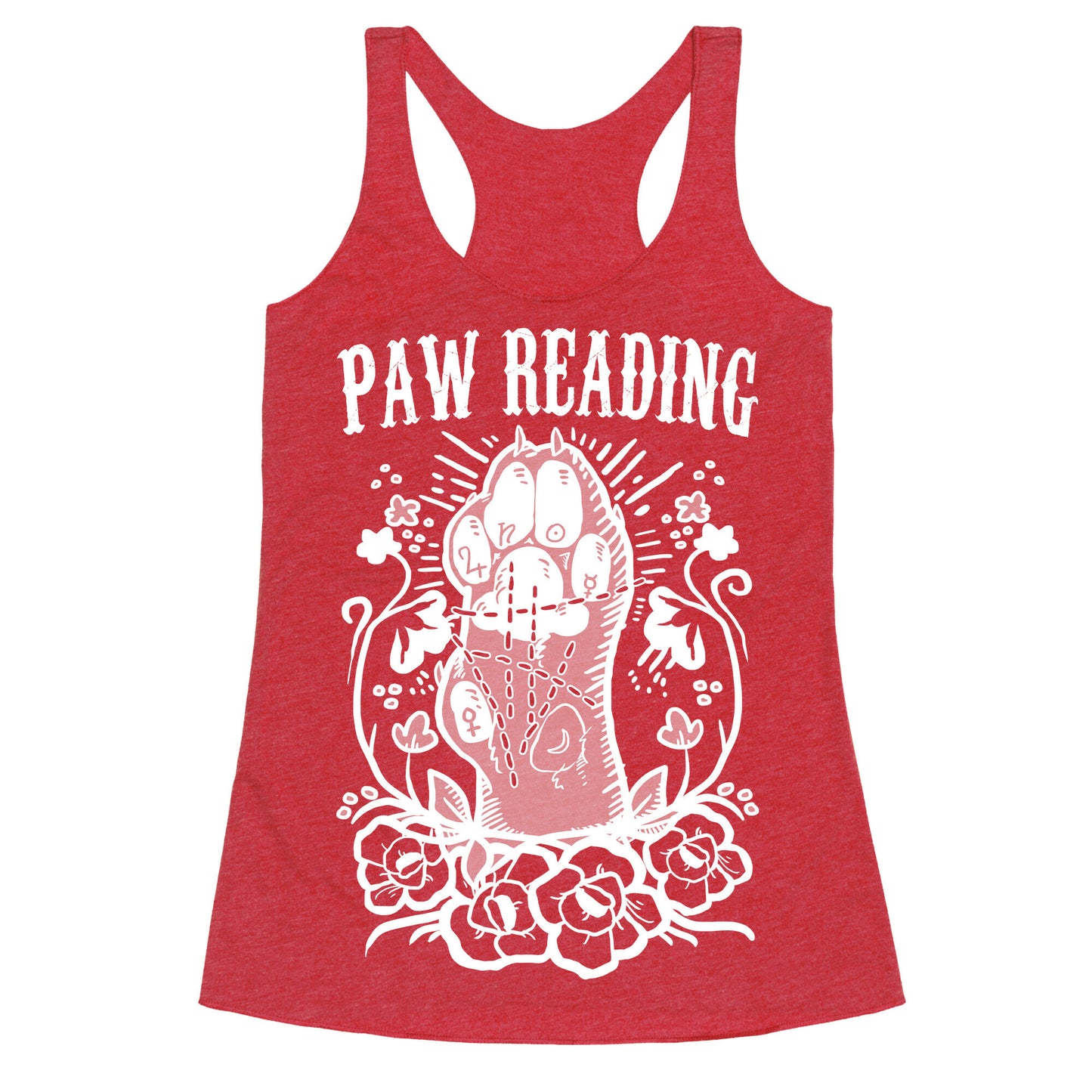 Paw Reading Racerback Tank