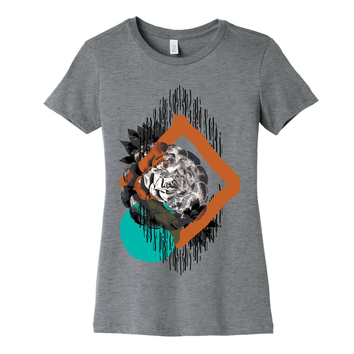 Succulent Abstract Collage Women's Cotton Tee