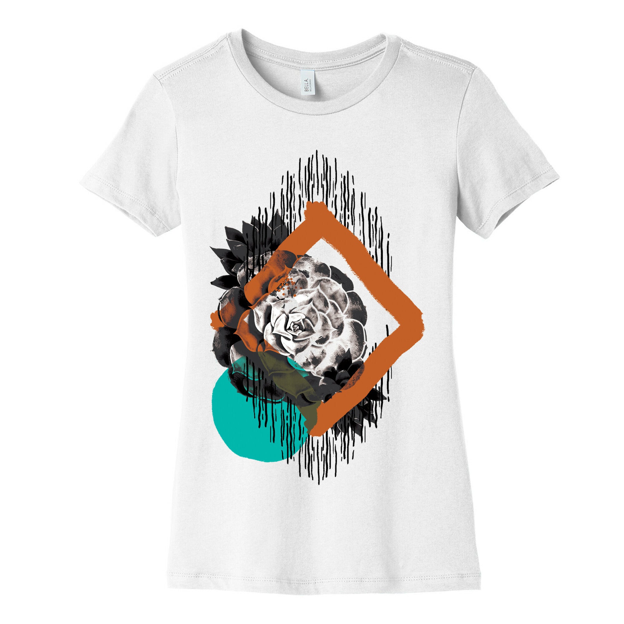 Succulent Abstract Collage Women's Cotton Tee