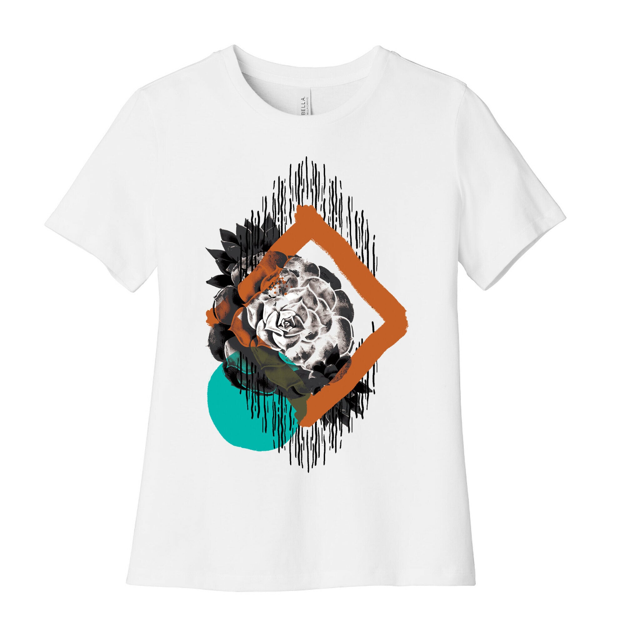 Succulent Abstract Collage Women's Cotton Tee