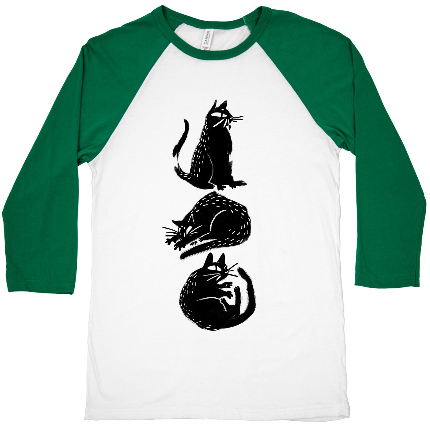 Cat Shapes Baseball Tee