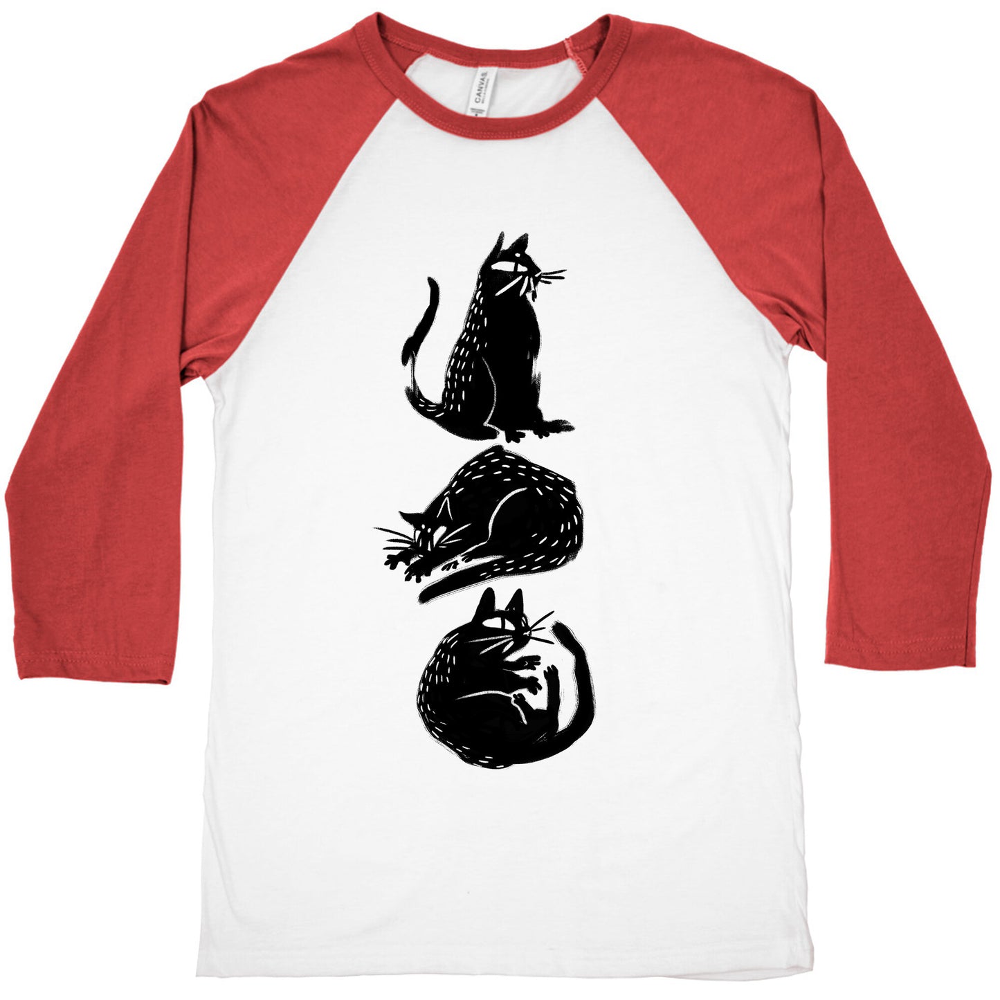 Cat Shapes Baseball Tee