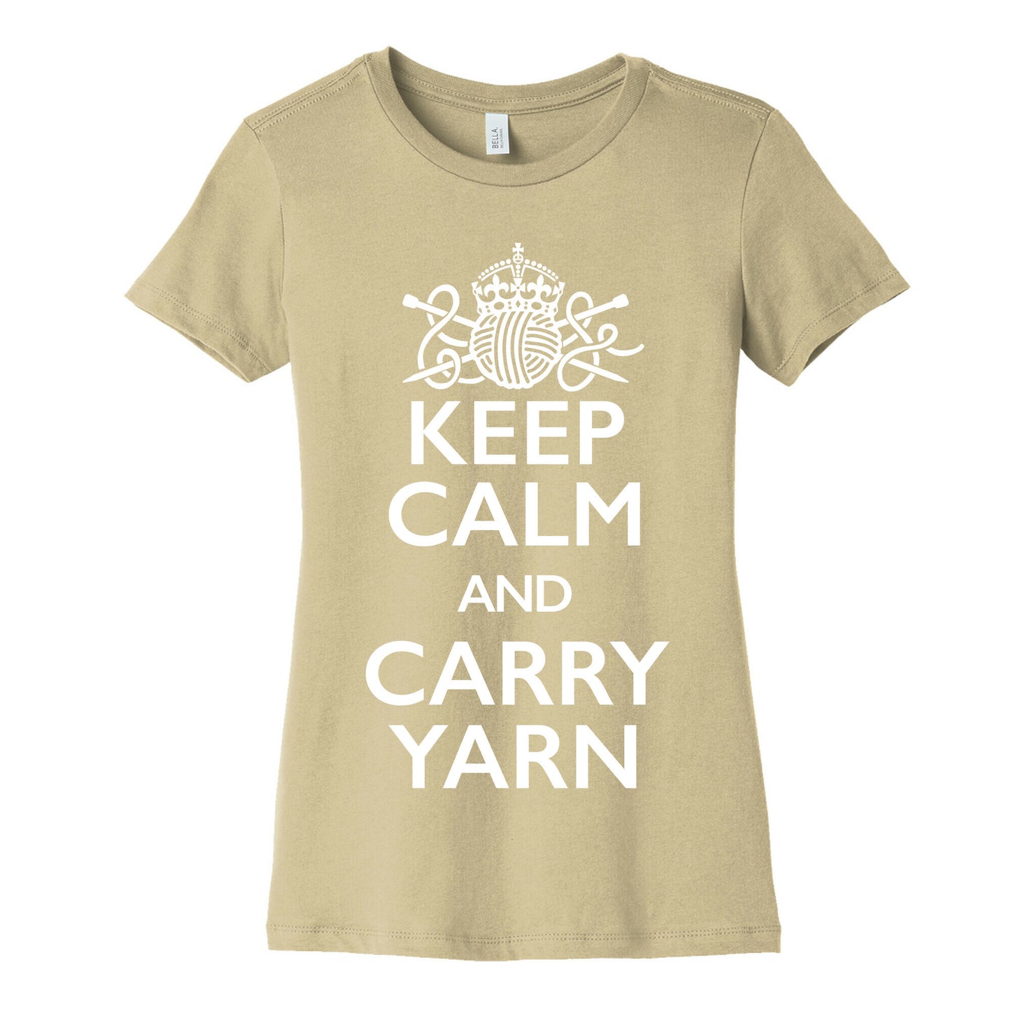 Keep Calm And Carry Yarn (Knitting) Women's Cotton Tee