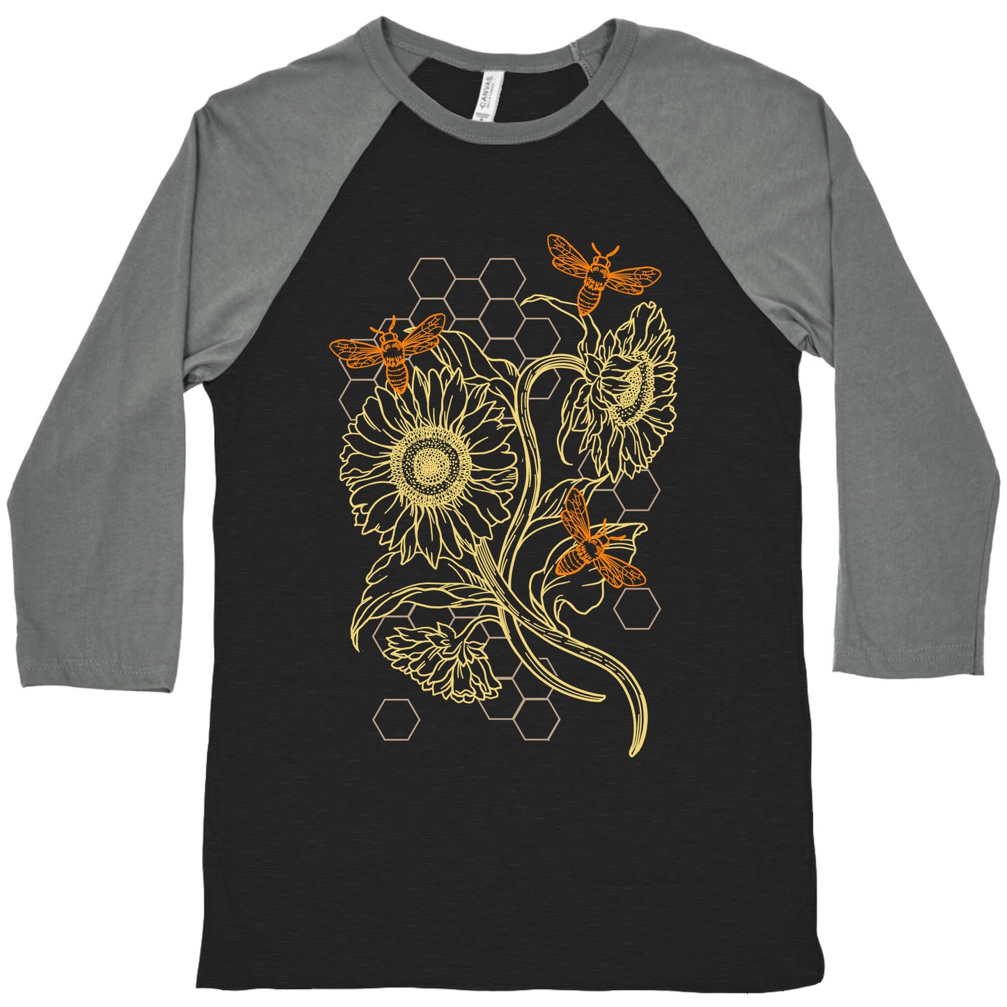 Honeybees & Sunflowers Baseball Tee