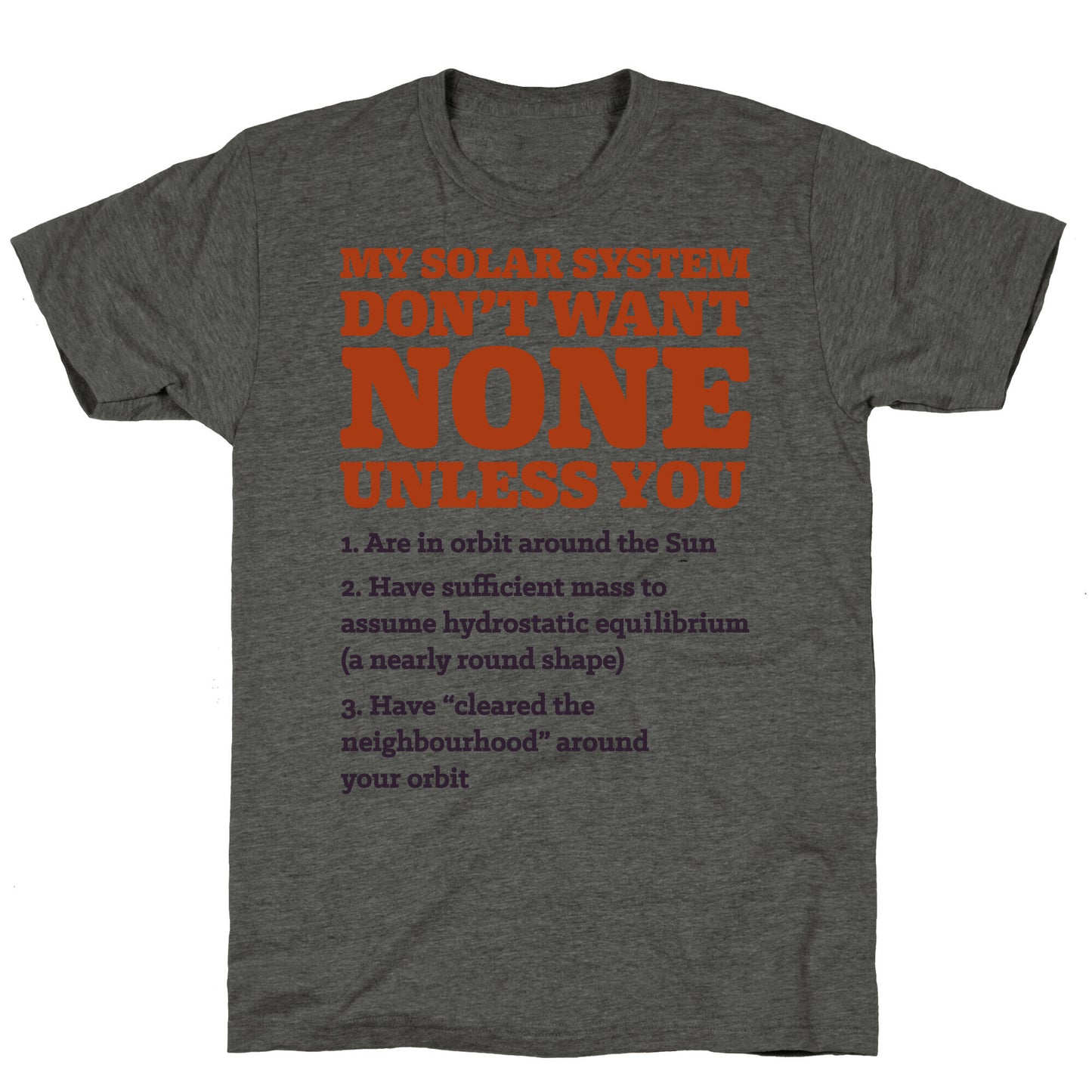 My Solar System Don't Want None Unisex Triblend Tee