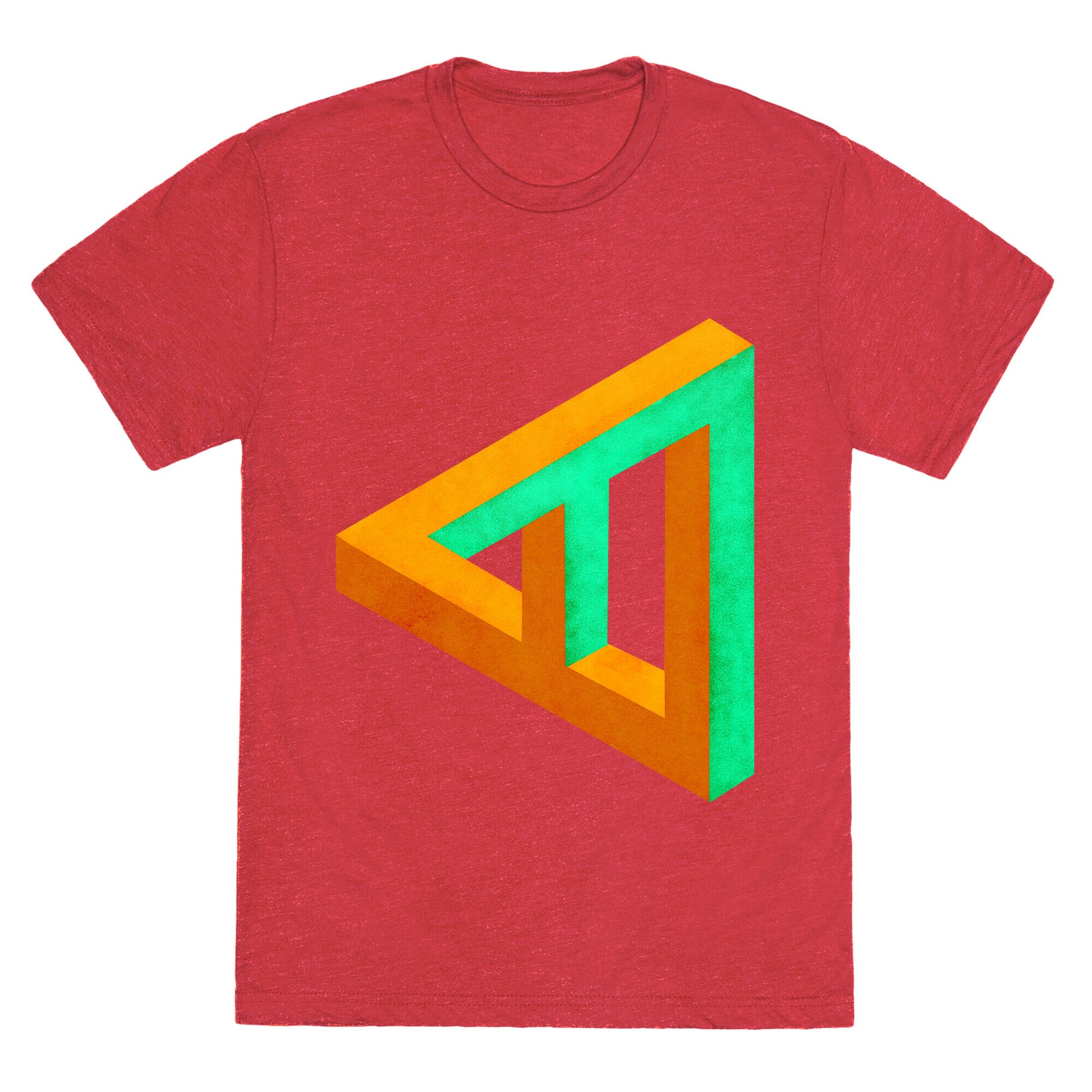 Triangle Optical Illusion Unisex Triblend Tee