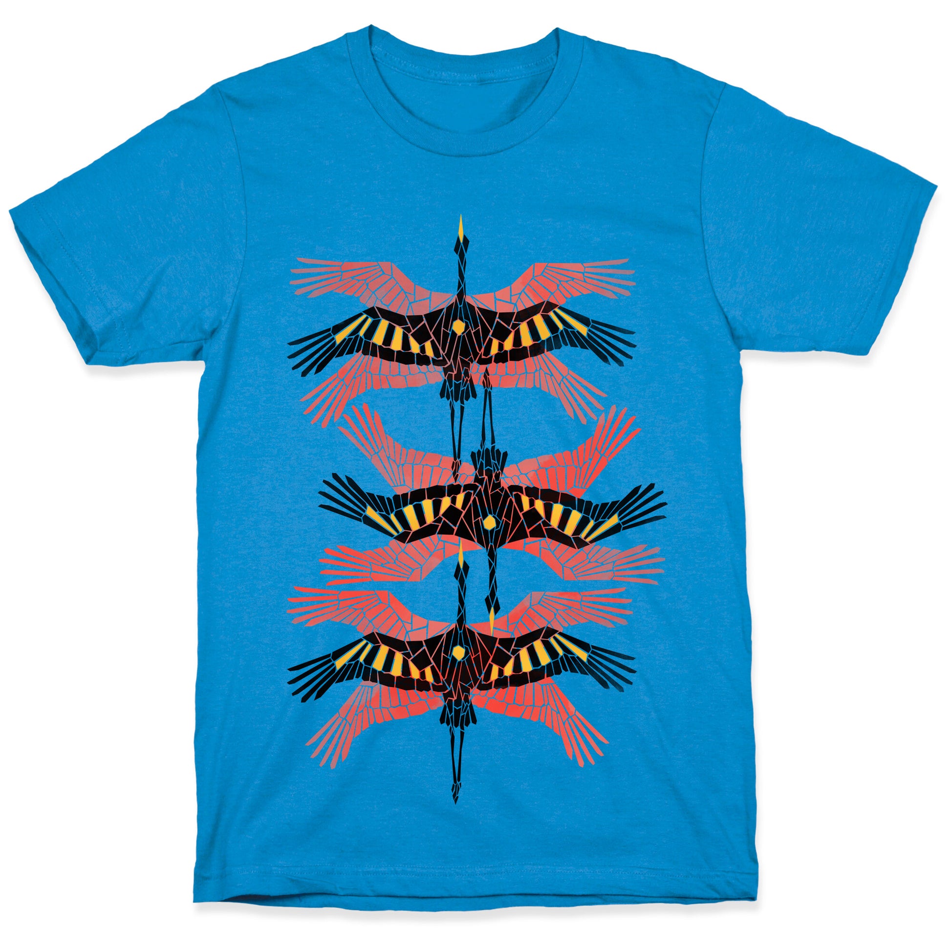 Geometric Deco Flying Cranes T-Shirt