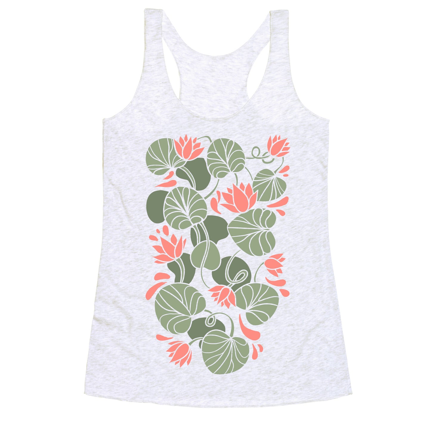 Art Nouveau Water Lilies Racerback Tank