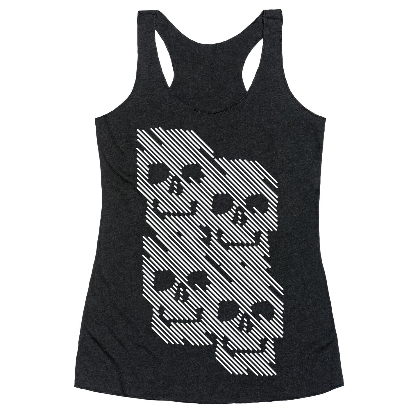 Repeating Skull Bars Racerback Tank