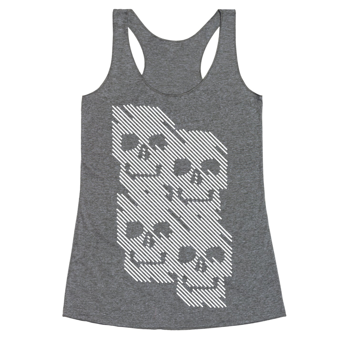 Repeating Skull Bars Racerback Tank