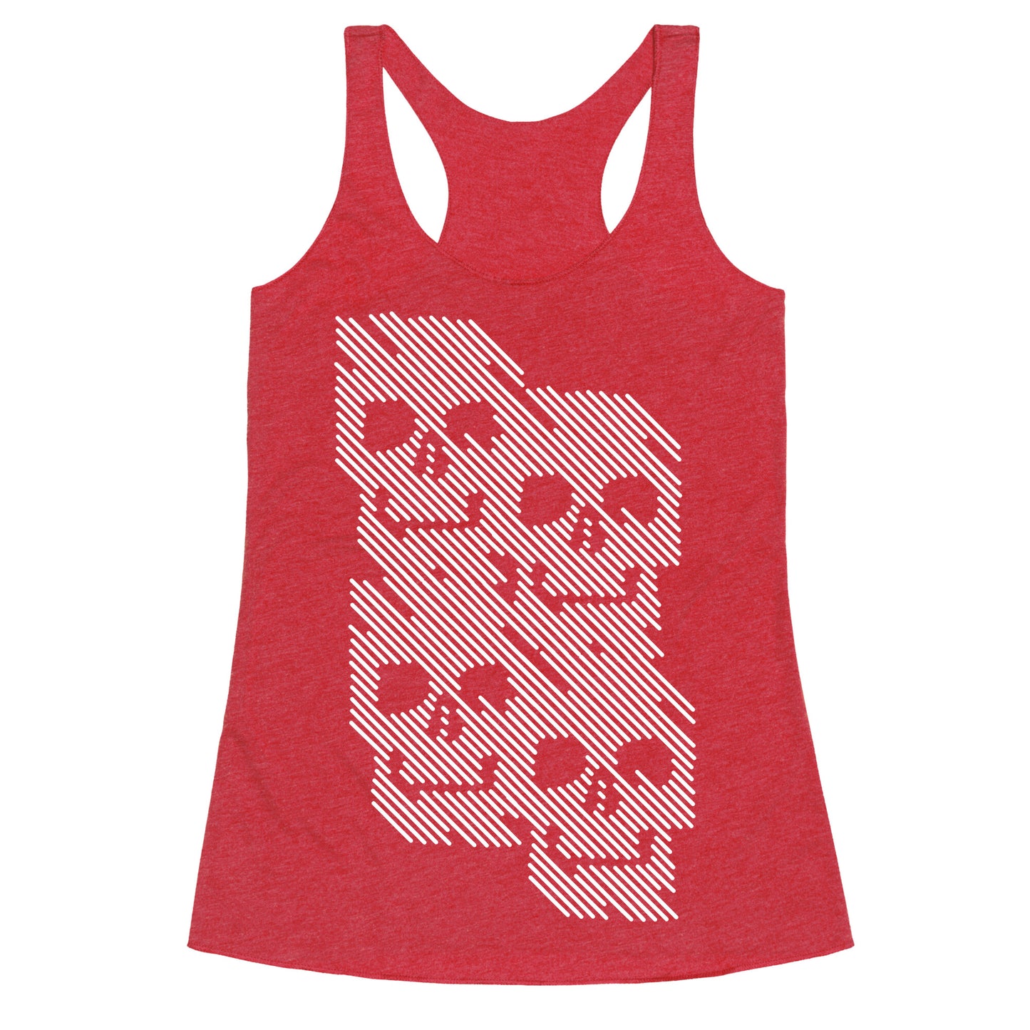 Repeating Skull Bars Racerback Tank