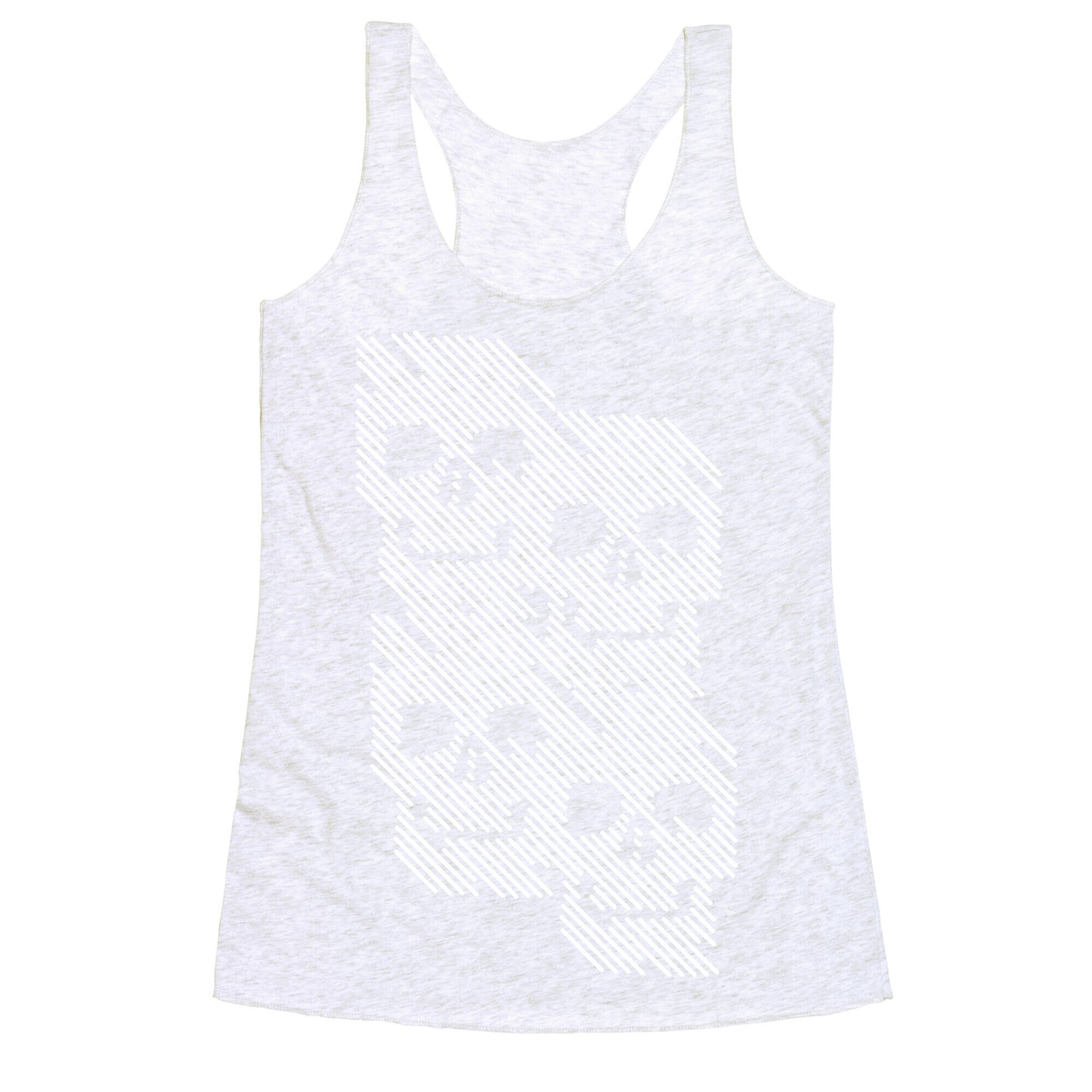 Repeating Skull Bars Racerback Tank