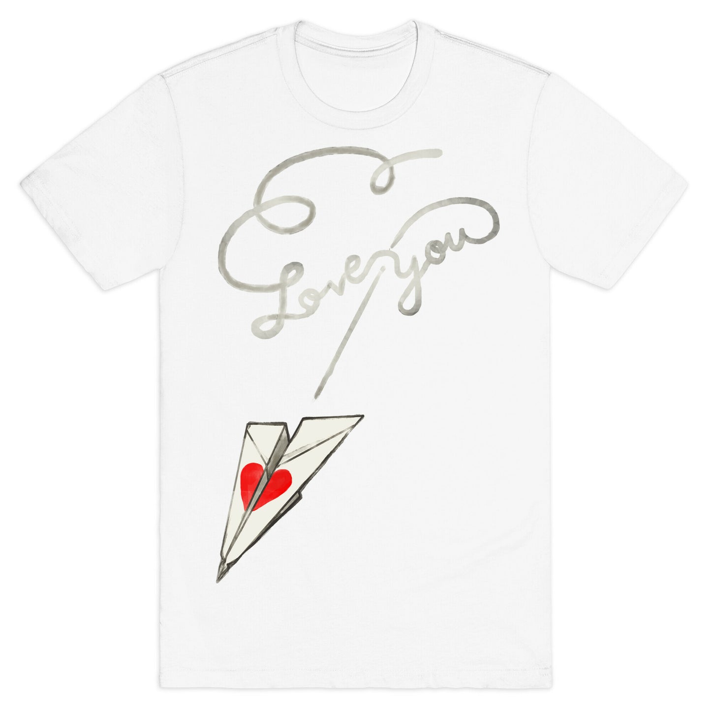 Love Letter Paper Airplane T-Shirt