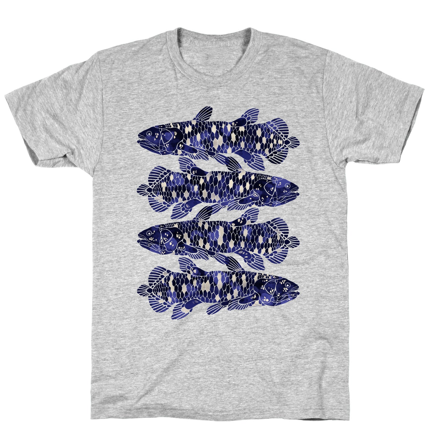 Geometric Jeweled Coelacanth Fish T-Shirt