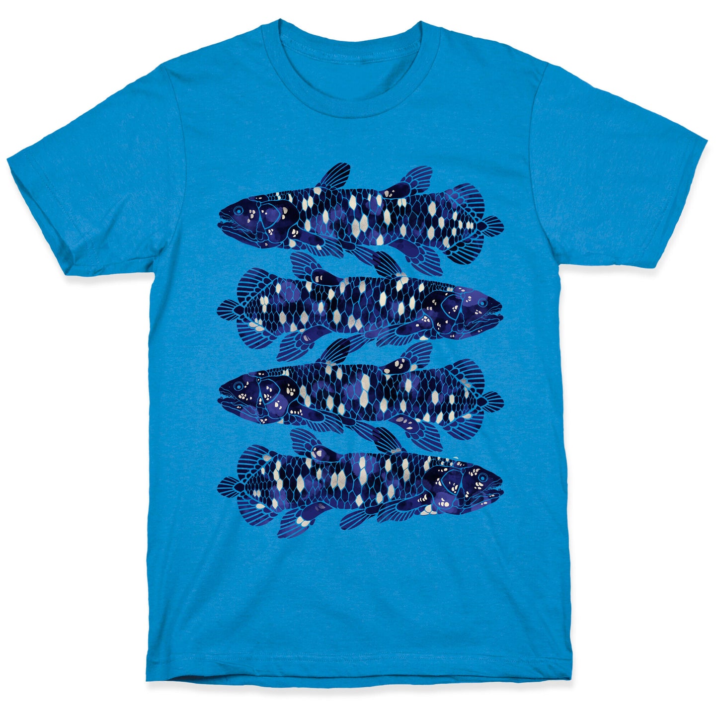 Geometric Jeweled Coelacanth Fish T-Shirt