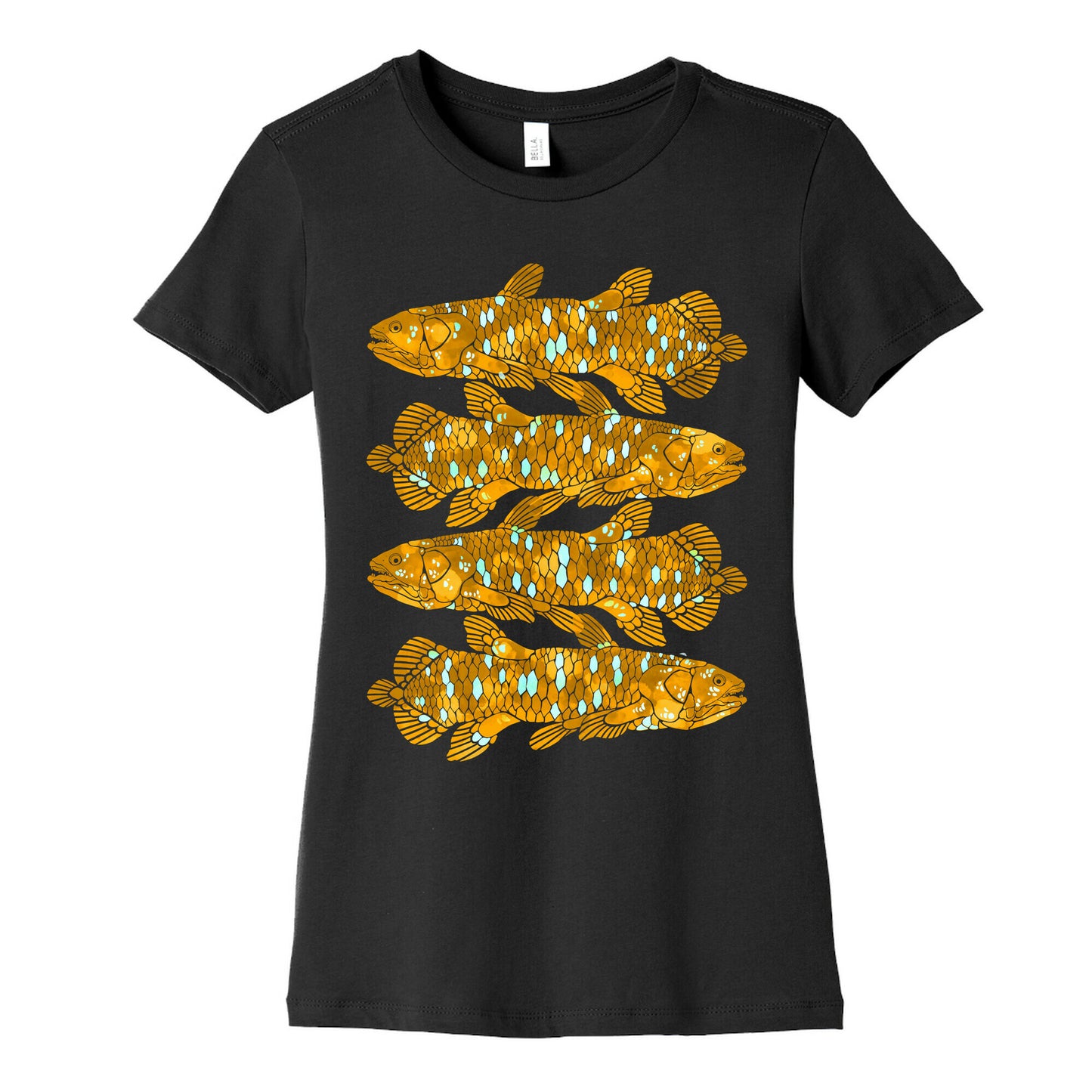 Geometric Jeweled Coelacanth Fish Women's Cotton Tee