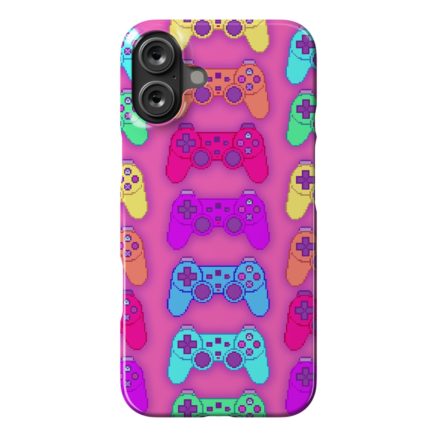 Rainbow Pixel Game Controller Phone Case