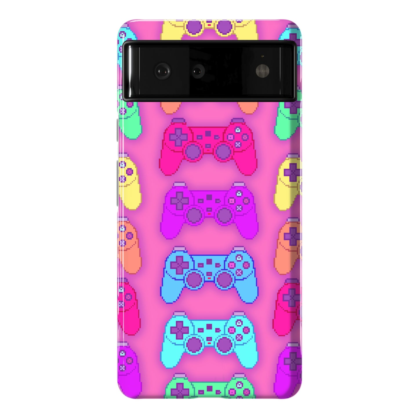Rainbow Pixel Game Controller Phone Case
