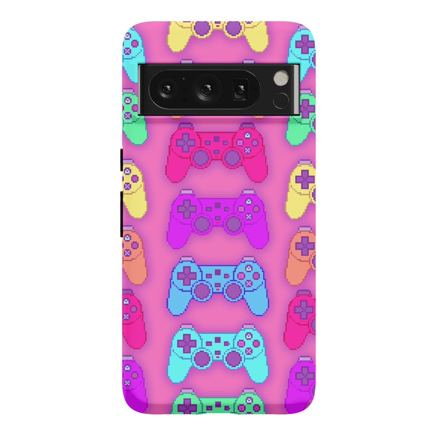 Rainbow Pixel Game Controller Phone Case