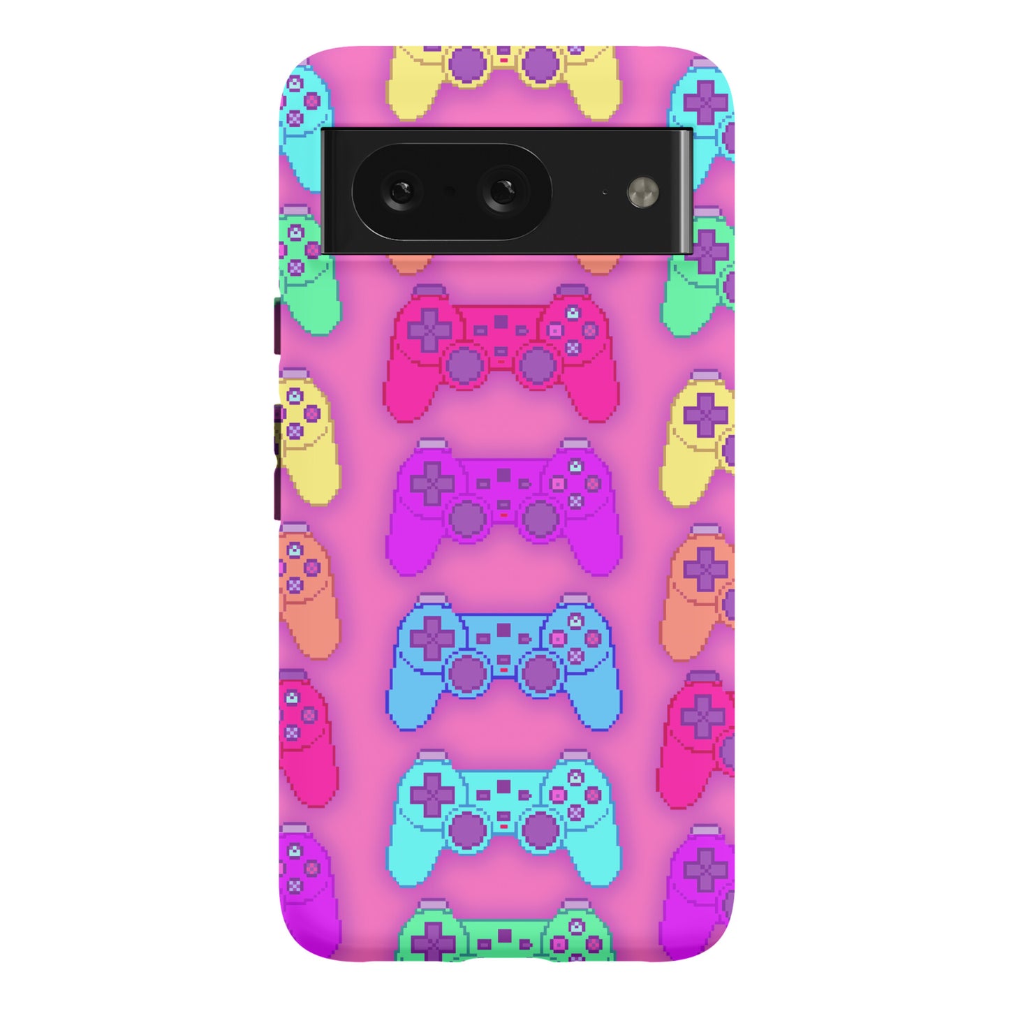 Rainbow Pixel Game Controller Phone Case